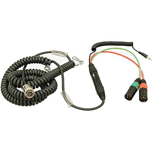 Ambient Recording Tajimi 12-Pin Male to 7-Pin XLR Male Coiled Breakaway Cable with Y-Cable