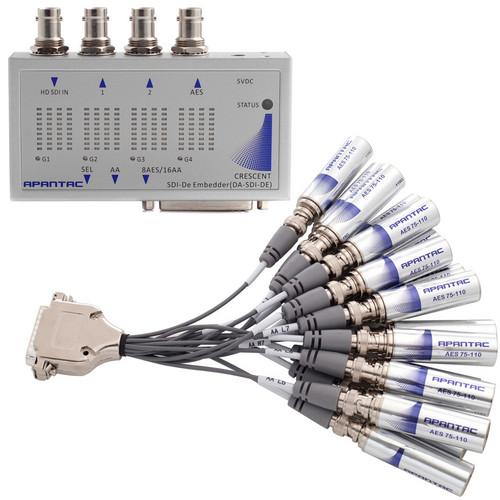 Apantac SDI Audio De-Embedder with Balanced Analog Audio Breakout Cable
