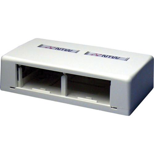 NTW 3UN-SB2W UniMedia Surface Mount Box with 2 Outlets