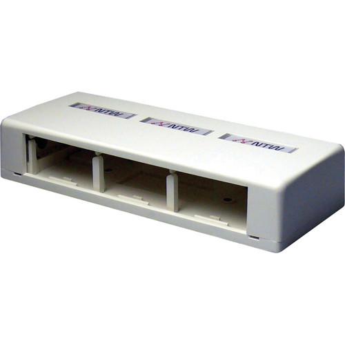 NTW 3UN-SB3W UniMedia Large Surface Mount Box with 3 Outlets