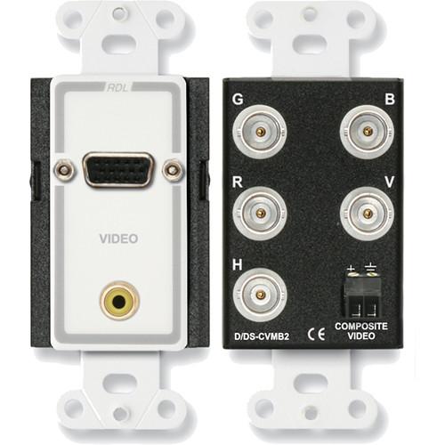 RDL D-CVMB2 Composite Video Monitor Connection Plate
