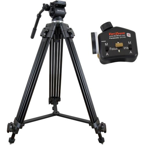 VariZoom VZ-TK75A Video Tripod System & VZ-STEALTH-PZFI Lens Controller Kit
