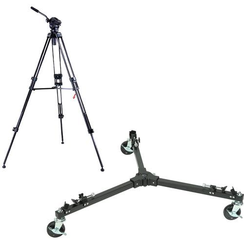 Acebil I-605DX Prosumer Video Tripod Kit with D1 Dolly