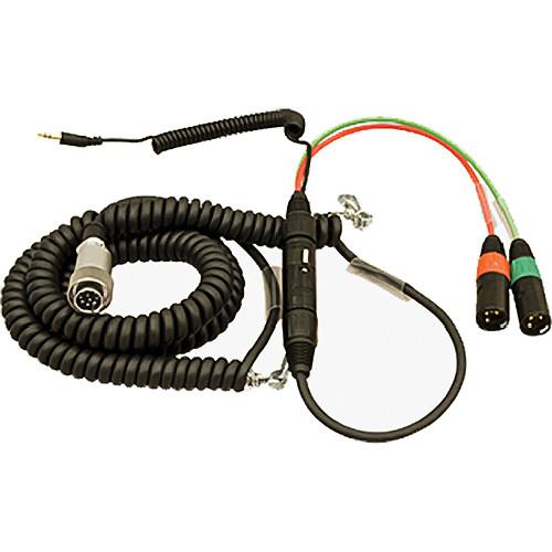 Ambient Recording HBS10Y7-35 Hirose 10-Pin Male to 7-Pin XLR Male Coiled Breakaway Cable with Y Cable