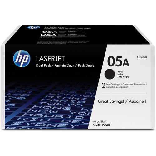 HP 05A LaserJet Black Toner Cartridge Dual Pack