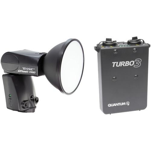 Quantum Instruments Qflash TRIO Basic Flash Kit with Turbo 3 Battery Pack for Canon Cameras