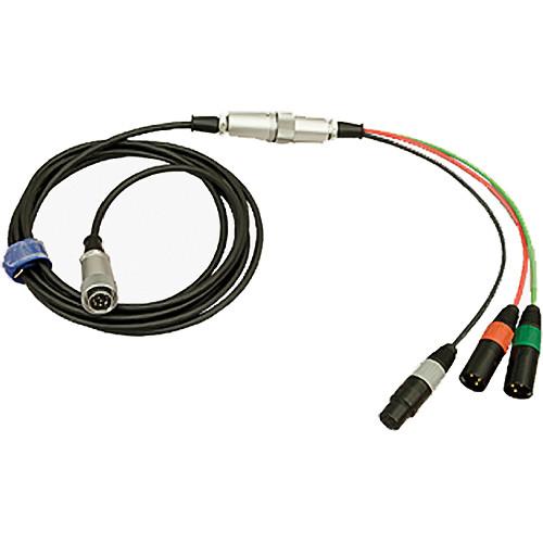 Ambient Recording HBN10Y10-5 Hirose 10-Pin Male to 7-Pin XLR Male Breakaway Cable with Y Cable