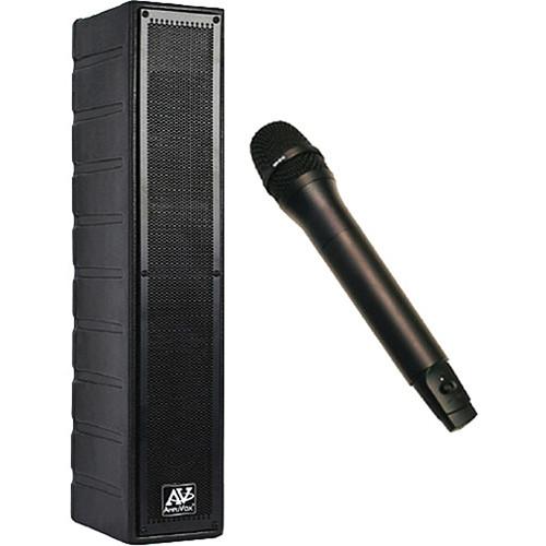 AmpliVox Sound Systems SW1234 50-Watt Powered Line Array Speaker with Wireless Receiver and Handheld Mic