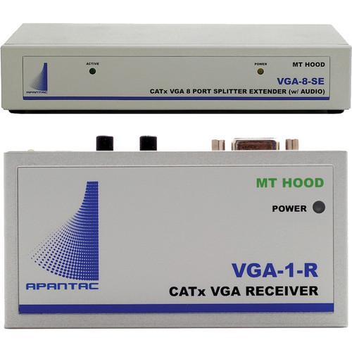 Apantac VGA-8-SE VGA Extender Splitter with Audio & Monitor Output