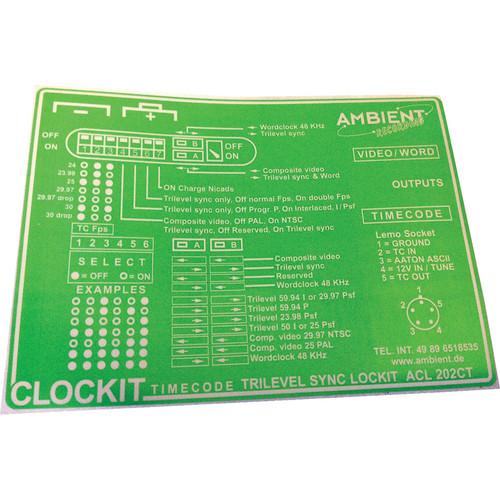 Ambient Recording Label for ACL-202CT Lockit Timecode Generator