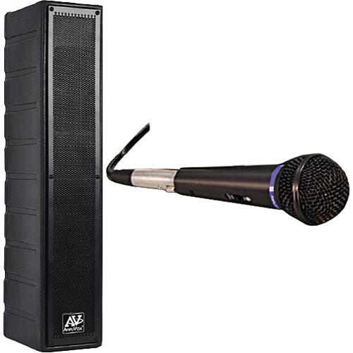 AmpliVox Sound Systems SS1234 50-Watt Powered Line Array Speaker with Wired Microphone