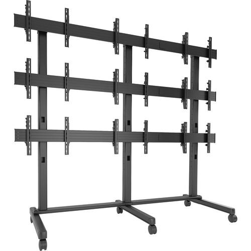 Chief FUSION 3 x 3 Micro-Adjustable Large Freestanding Video Wall Cart for 42 to 46" Screens