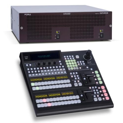 For.A HVS-390HS HD SD 2M E Switcher with HVS-392ROU 12 Button Panel
