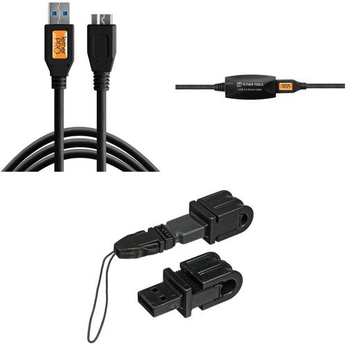 Tether Tools TetherPro USB 3.0 Cable, USB 3.0 Extension Cable & Jerkstopper Tethering Kit