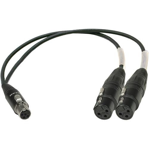 Ambient Recording TA-5 Female to Two XLR 3-Pin Female Adapter Cable for Zaxcom-Compatible Wiring