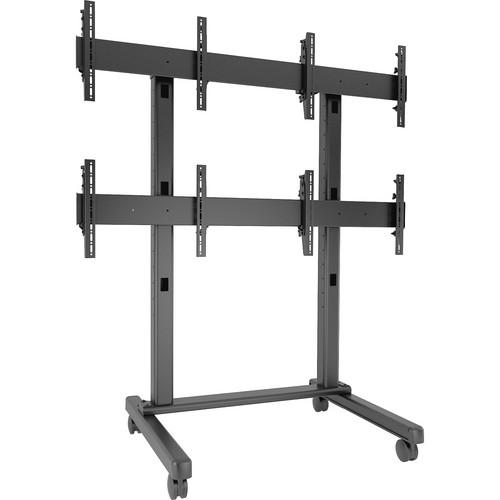 Chief FUSION 2 x 2 Micro-Adjustable Large Freestanding Video Wall Cart for 42 to 50" Screens