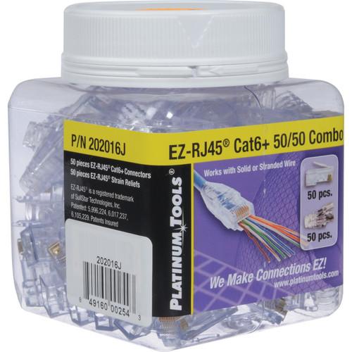 Platinum Tools EZ-RJ45 Cat 6 Connector and Strain Relief Combo Kit