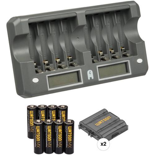 Watson 8-Bay Rapid Charger Kit with