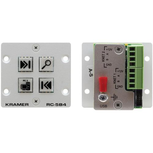 Kramer RC-5B4 Wall Plate Insert 4-Button Auxiliary Control Panel