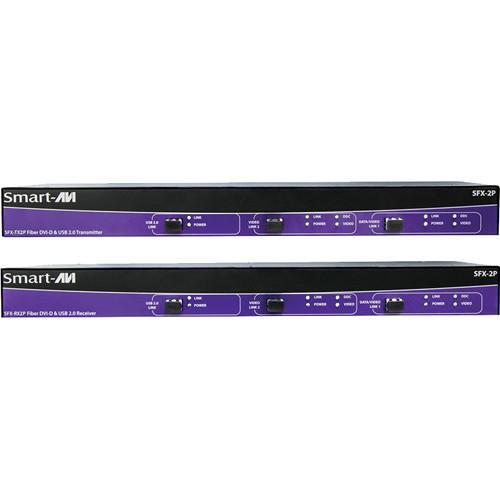 Smart-AVI SFX-2P 2-Port DVI-D and USB 2.0 Fiber Extender Set