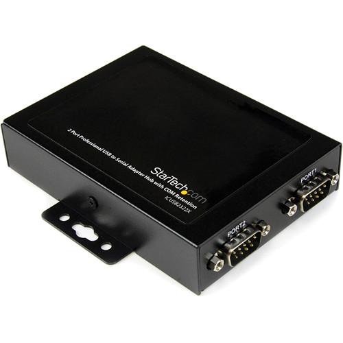 StarTech 2-Port USB to Serial Adapter Hub with COM Retention