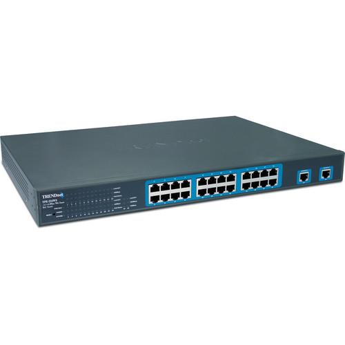 TRENDnet TPE-224WS 24-Port 10 100Mb s Web Smart PoE Switch with Gigabit Ports & Mini-GBIC Slots