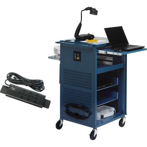 Bretford PAL Multimedia Presentation Cart with 12 Electric Outlets