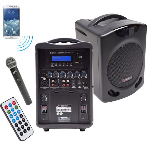 Califone PA419Q Portable Bluetooth PA with Handheld Wireless Microphone System