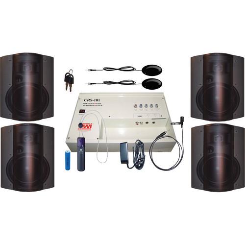 OWI Inc. CRS10183784B Speaker Package - CRS101 Infrared Wireless Microphone System with 4 P8378 Speakers