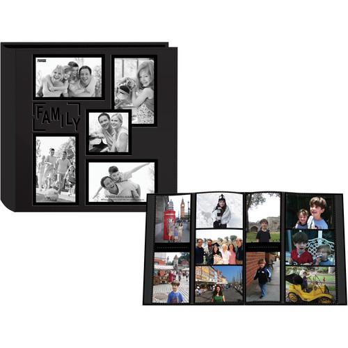 Pioneer Photo Albums 5COL240 Collage Frame Embossed Sewn Leatherette 4x6" Family Photo Album