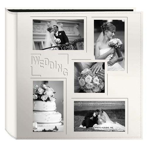 Pioneer Photo Albums 5COL240 Collage Frame Embossed Sewn Leatherette 4x6" Wedding Photo Album