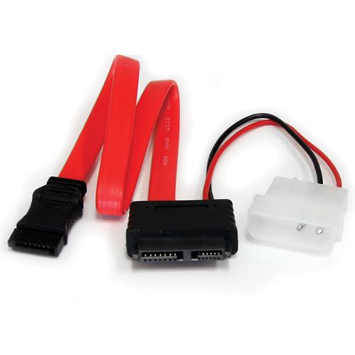 StarTech 12" Slimline SATA to SATA with LP4 Power Cable Adapter