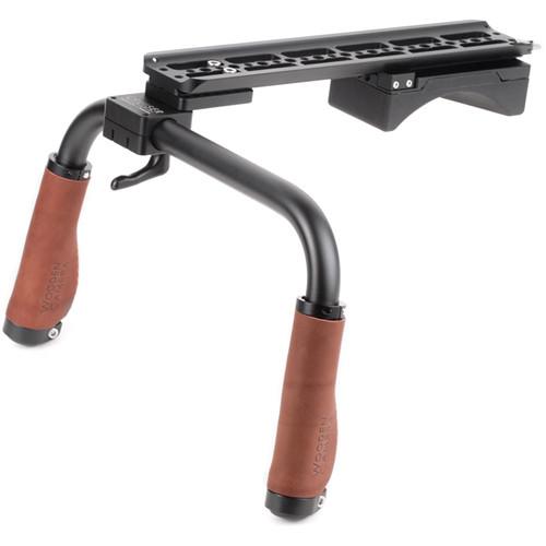 Wooden Camera Cruiser Modular Shoulder Rig with Brown Leather Grips