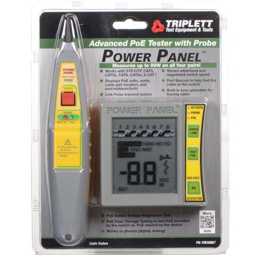 Byte Brothers POE1000ILT Tone Star Power Panel CAT5 6 DVM & Network PoE Tester with Lighted Probe