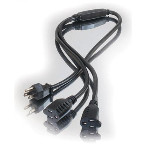 C2G 16 AWG 1-to-2 Power Cord Splitter NEMA 5-15P to 2 NEMA 5-15R