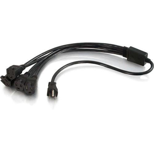 C2G 18" 16 AWG 1-to-4 Power Cord Splitter
