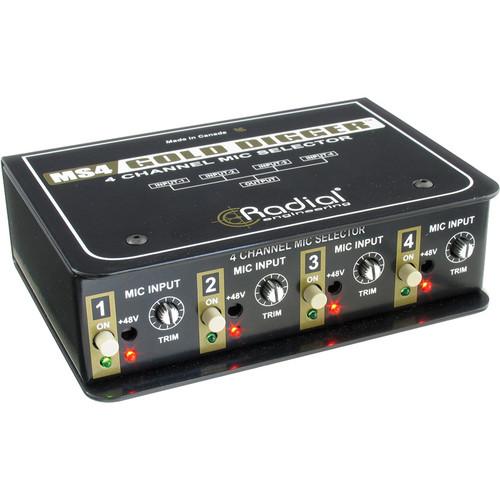 Radial Engineering Gold Digger 4-Channel Mic Selector