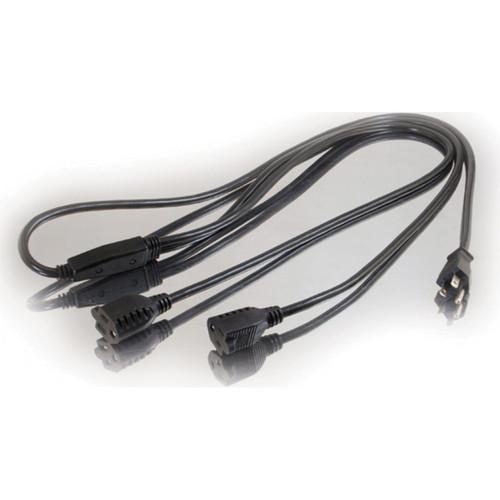 C2G 16 AWG 1-to-2 Power Cord Splitter NEMA 5-15P to 2 NEMA 5-15R