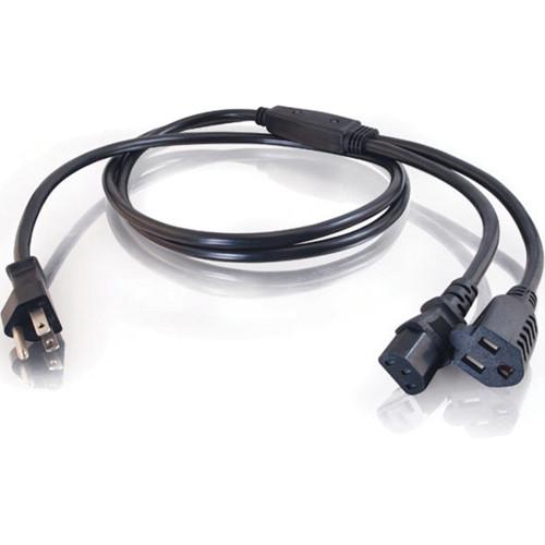 C2G 16 AWG 1-to-2 Power Cord Splitter to Power and Extension