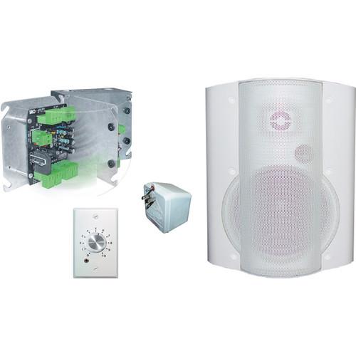 OWI Inc. 40W Amplifier and Surface Mounted Speaker Combination with Volume Control