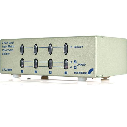 StarTech ST224MX 2 x 4 High Resolution Matrix VGA Video Switch