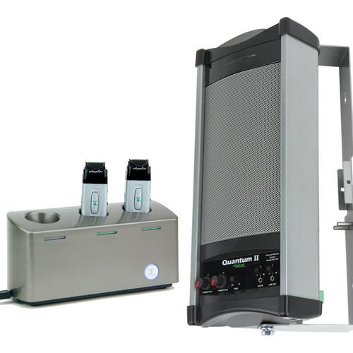 TeachLogic IRQ-3655 Quantum II Wireless System with 2 Sapphire Microphone Transmitters & Drop-In Battery Charger