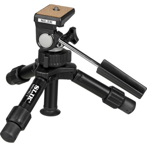 Slik Mini-Pro V Tripod with 2-Way Pan Tilt Head - Supports 3.3 lb