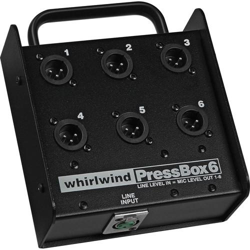 Whirlwind PB06 Passive Press Box with 1 Line in to 6 Mic out