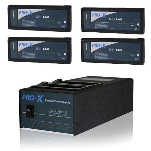 Core SWX 4x NP-L60 NP-Style Batteries & Two-Position Charger Kit