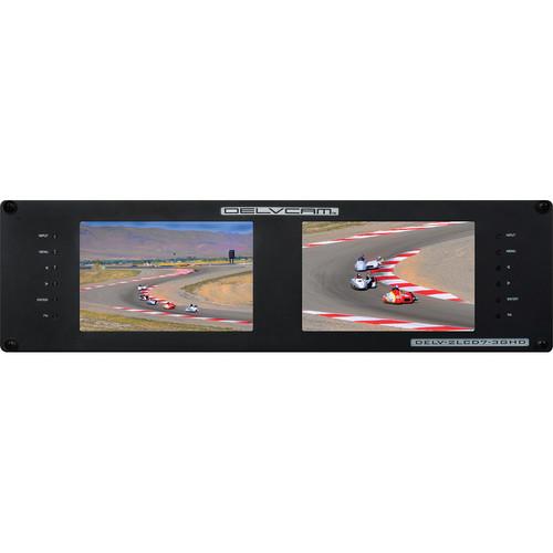 Delvcam DELV-2LCD7-3GHD Dual Rackmount 7" 3G-SDI Monitors