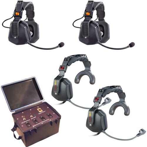 Eartec TCS 4000 4-Person Wired Intercom System With Four Ultra Headsets