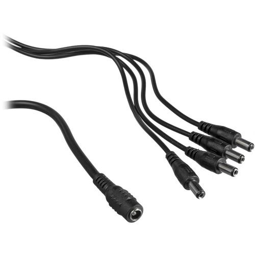 MG Electronics 4-Way Female to Male DC Power Splitter Cable
