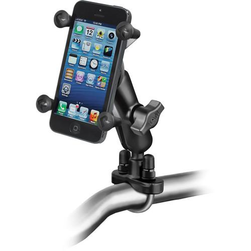 RAM MOUNTS Handlebar Rail Mount with Universal X-Grip Cell Phone Holder