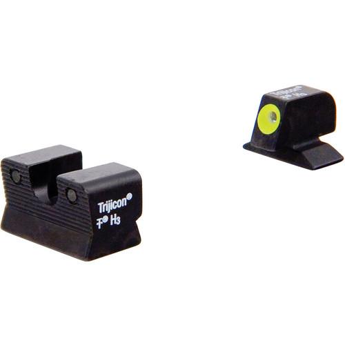 Trijicon BE112Y Beretta 90-TWO HD Night Sight Set with Yellow Front Outline